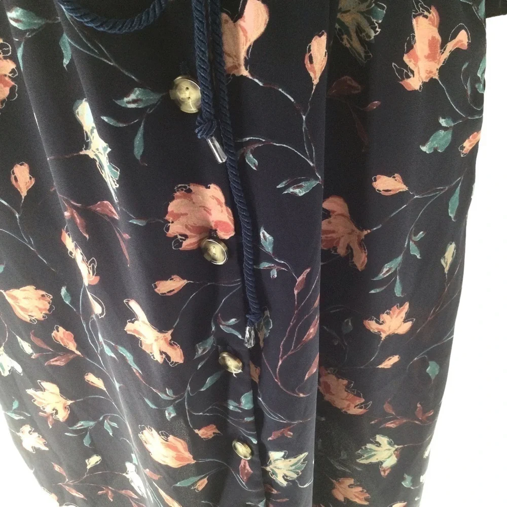 Lulus Women’s‎ Floral Button Down Cinched Waist Midi Dress